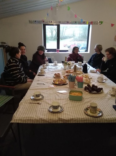 Tea and cakes at bryngwyn riding centre